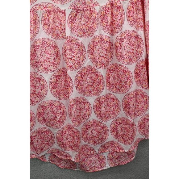 Calypso St Barth 3/4 Sleeve 100% Silk Tunic-Size Large-Crochet - Picture 9 of 10